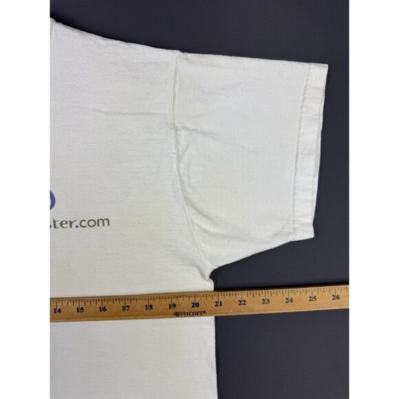 Vintage 90's Monster Dot Com Website Promo Rare Computer Art Graphic White Shirt - Picture 13 of 14